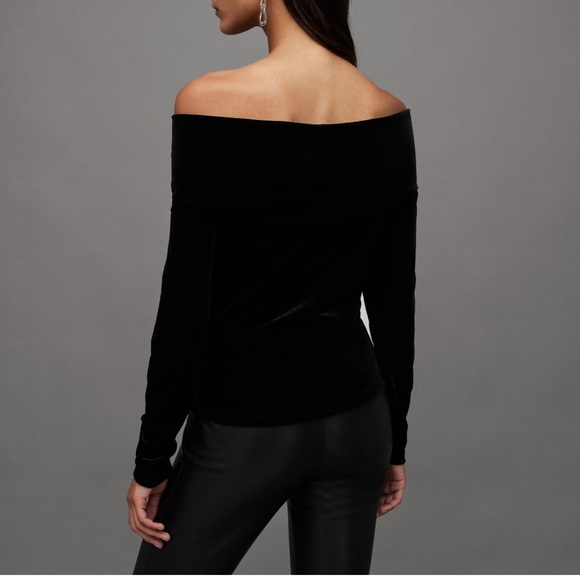 Allsaints velvet delta top ,Size 2 us (6uk) - Picture 4 of 4